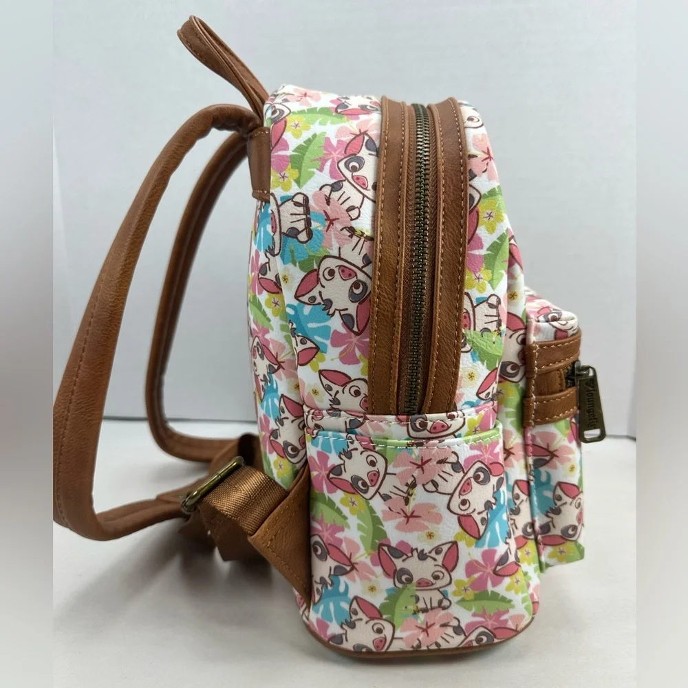 Loungefly Disney Moana Pua AOP OG Heart Logo Mini Backpack